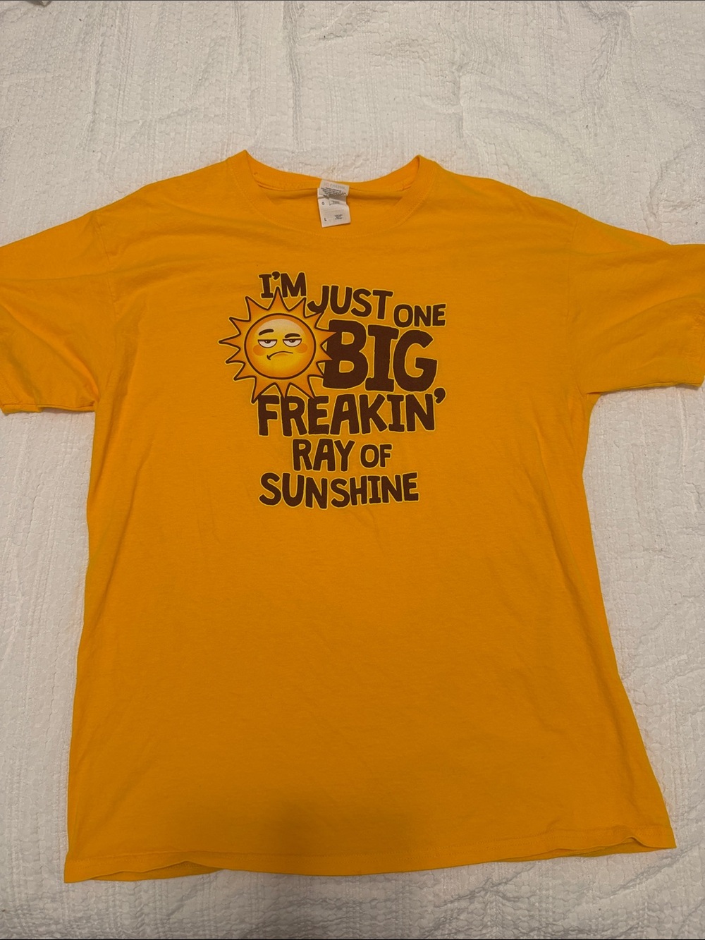 Yellow Graphic Tee - 'Big Freakin' Ray of Sunshine' - bundle & save!